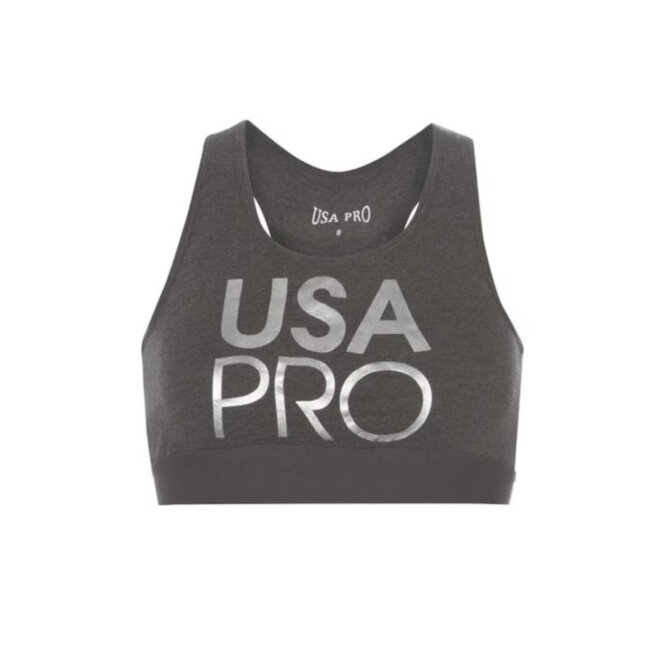 Женский спортивный топ USA PRO Серый M