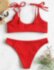 Раздельный купальник Zaful Red 148-154 см Красный